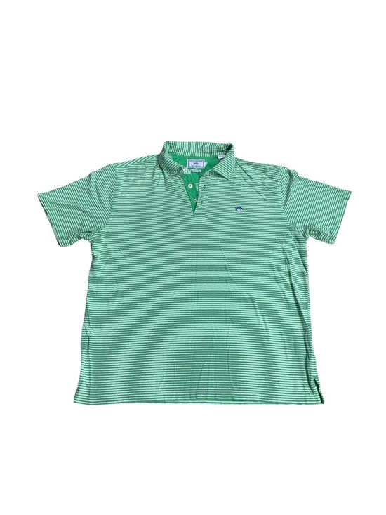 Southern Tide Other - Southern Tide Skipjack Polo Men’s L Green White Stripe Pima Cotton Classic Fit